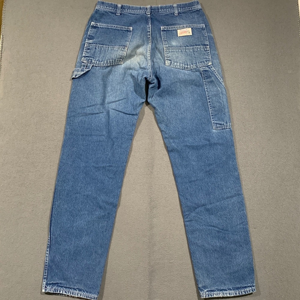 Rare Carters Watch the Wear Flannel Lined Carpenter Jeans Mens 32x33 USA Made